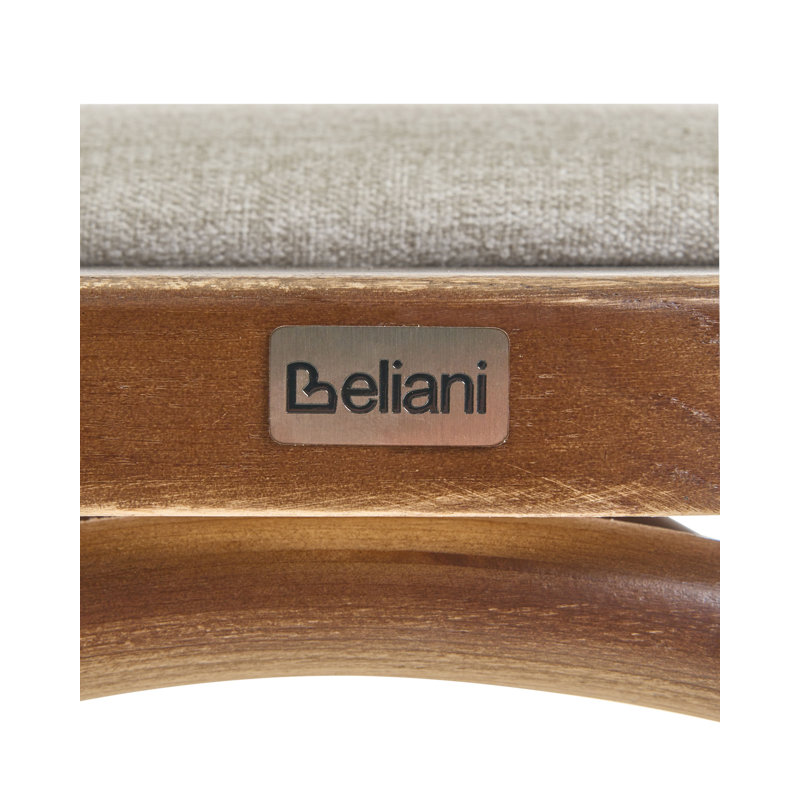 LYONS 49 cm H Fabric Side Chair in Brown and Beige
