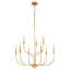 Lustre de style campagnard 9 lumières à 2 niveaux de style bougie pour les escaliers, le vestibule, la maison et le bureau-93332365