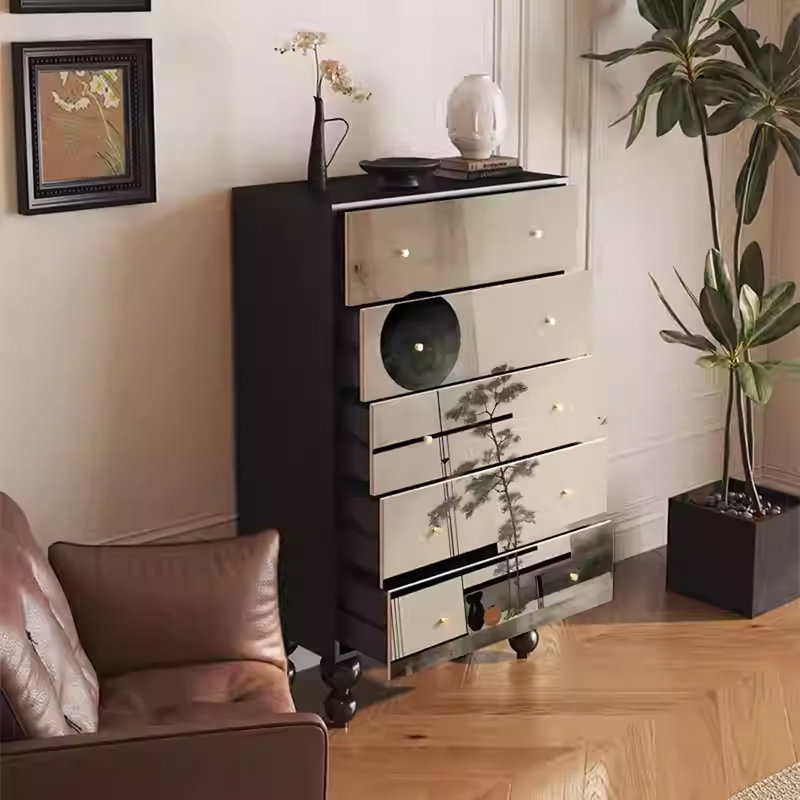 Elegant Ash Wood Storage Cabinet