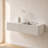 Modern Fluted Panel Floating Vanity Table