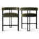 Colrain 24" Upholstered Velvet Solid Back Counter Stool