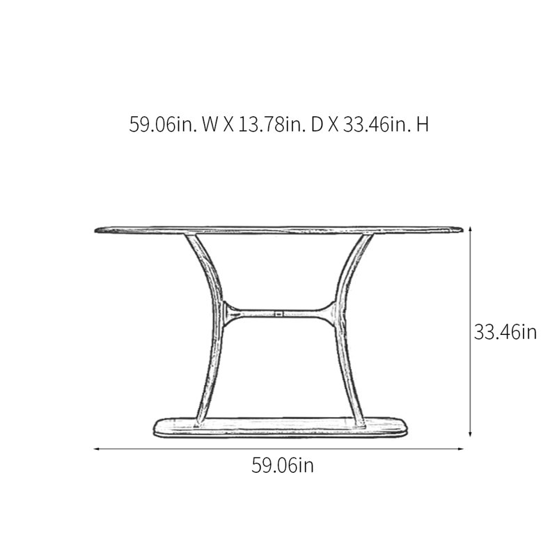 Console Modern Minimalist Luxury, H 33,46 po x l 59,06 po x P 13,78 po