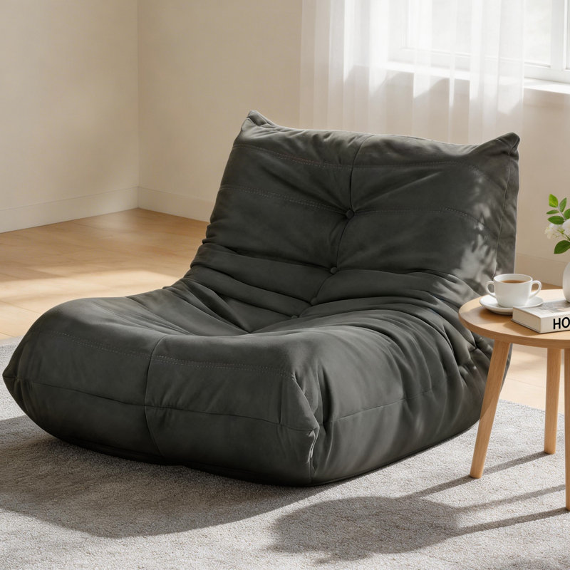 Canapé-fauteuil surdimensionné moderne, sans assemblage, gris foncé, Gris foncé