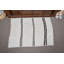 Tapis de porte turc chic fabriqué à la main dans des rayures crème et brunes pour un décor de vestibule bohémien