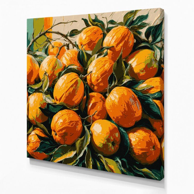 Art mural sur toile brun Fruit Marula, H 32 po x l 32 po