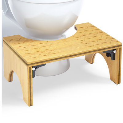 Anti Slip Wood Potty Toilet Stool, 330lbs Load Capacity