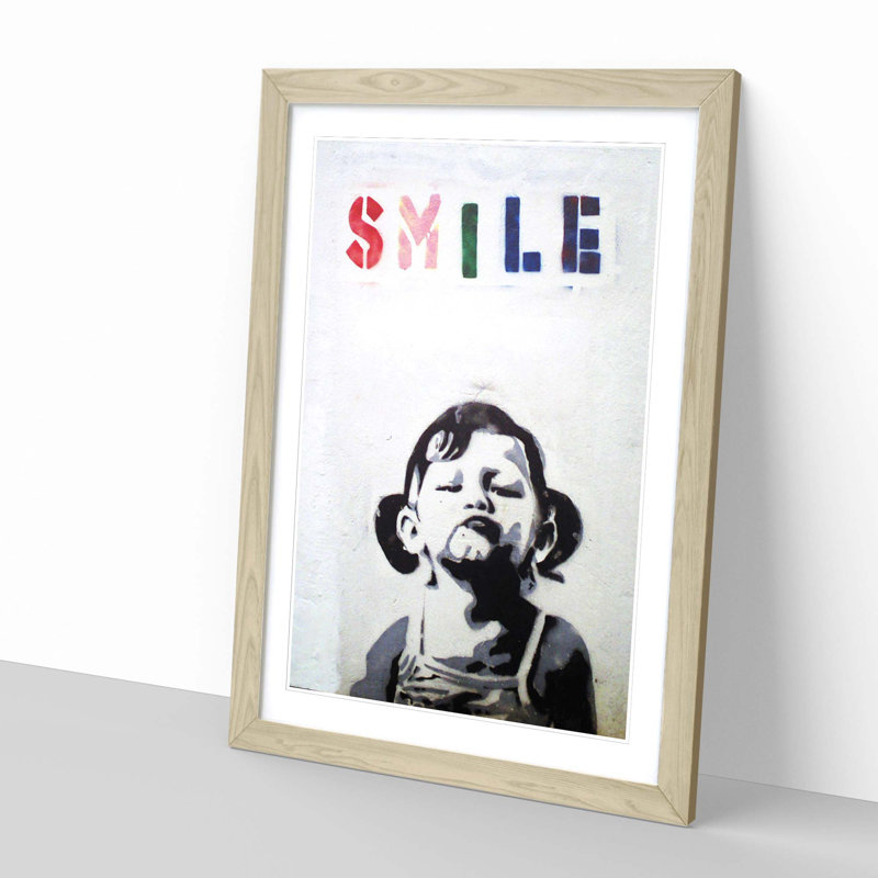 Banksy - Single Picture Frame Painting, Oak