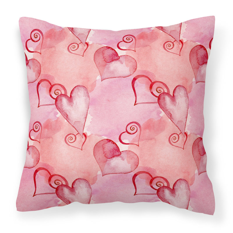  Coussin extérieur Hot Hearts, Rouge, 18 po x 18 po