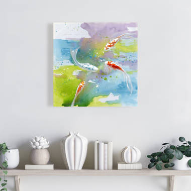 Rosecliff Heights Some Fish In Fishing Net On Canvas Painting