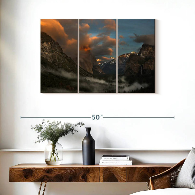 Alvord Yosemite ciel nuageux, H 24 po x l 38 po