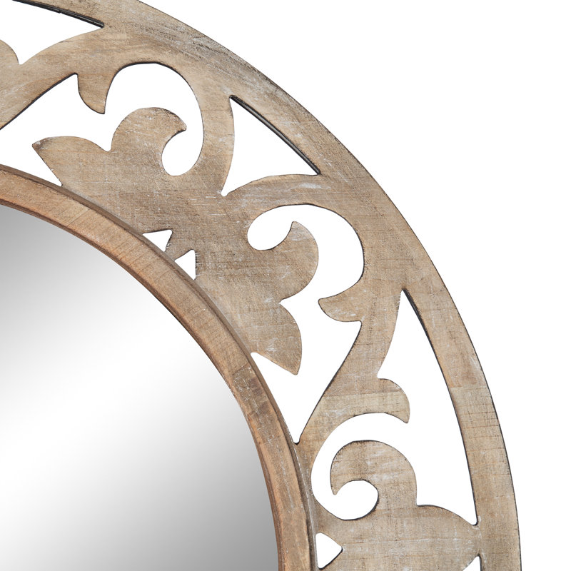 Miroir d'appoint Dehn Shovali, Bois naturel