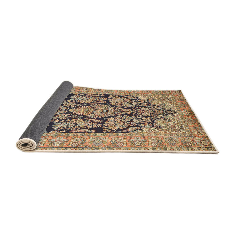 Tapis décoratif brun oriental kerensa, Rond 4 pi
