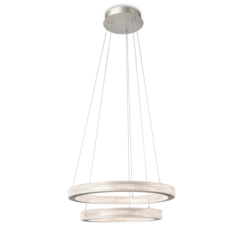 2 - Light Silver LED Unique/Statement Pendant