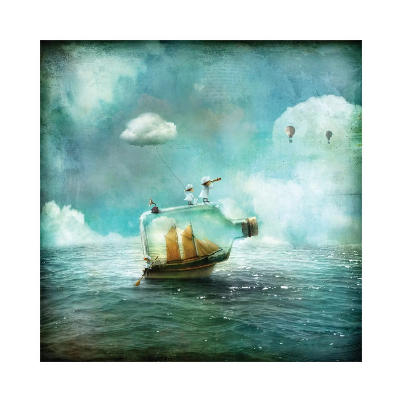 «Juni» par Alexander Jansson - impression d'art graphique, Toile tendue, H 12 po x l 12 po x P 0,75 po