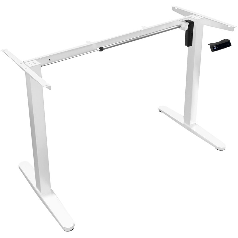 Single Motor Electric Standing Desk Base, White