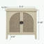 Rattan 2 Door Cabinet with sturdy legs