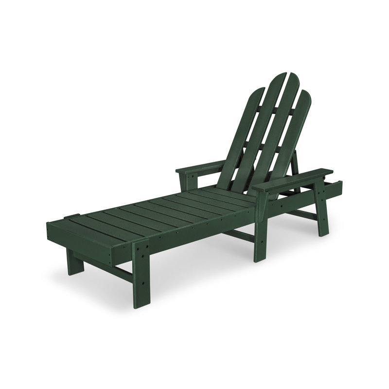 POLYWOOD Long Island Chaise, Green