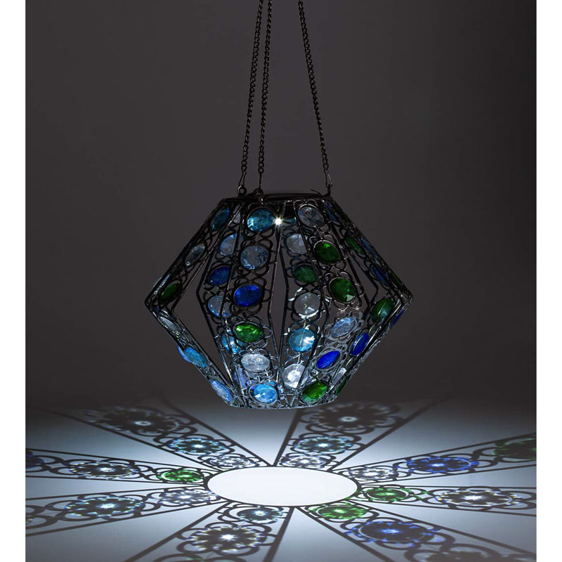 8.75'' Solar Powered Outdoor Hanging Light