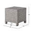 Table d'appoint - Table d'appoint cubique en fer noir avec fer, 18 po x 18 po x 18 po, sans assemblage-625779601