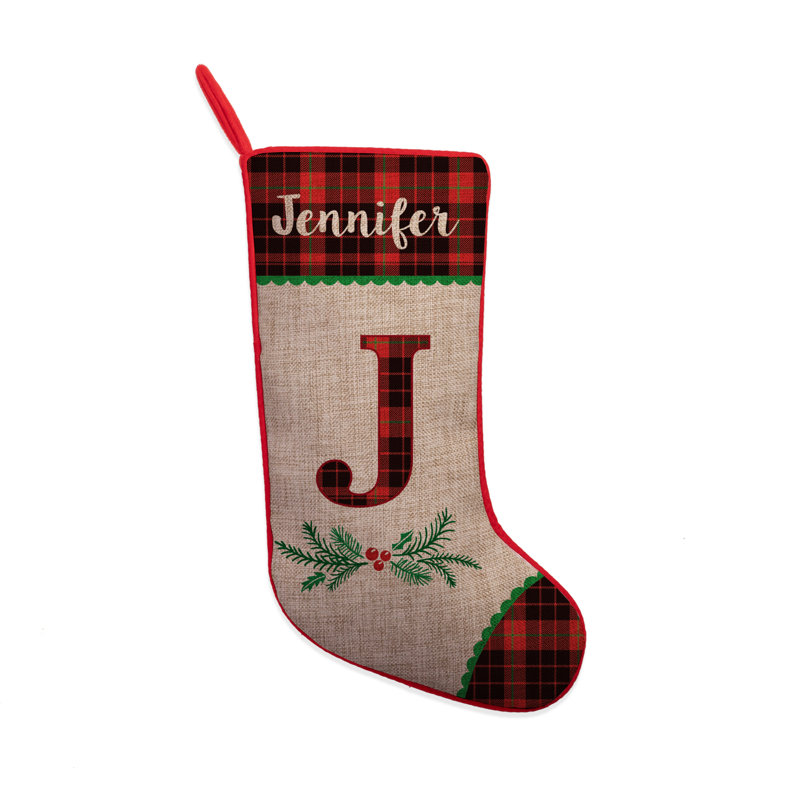 Chaussette de Noël en J personnalisée, Oui