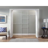 60" W - 96" W Wire Closet Organizer Kit with Shoe Shelf