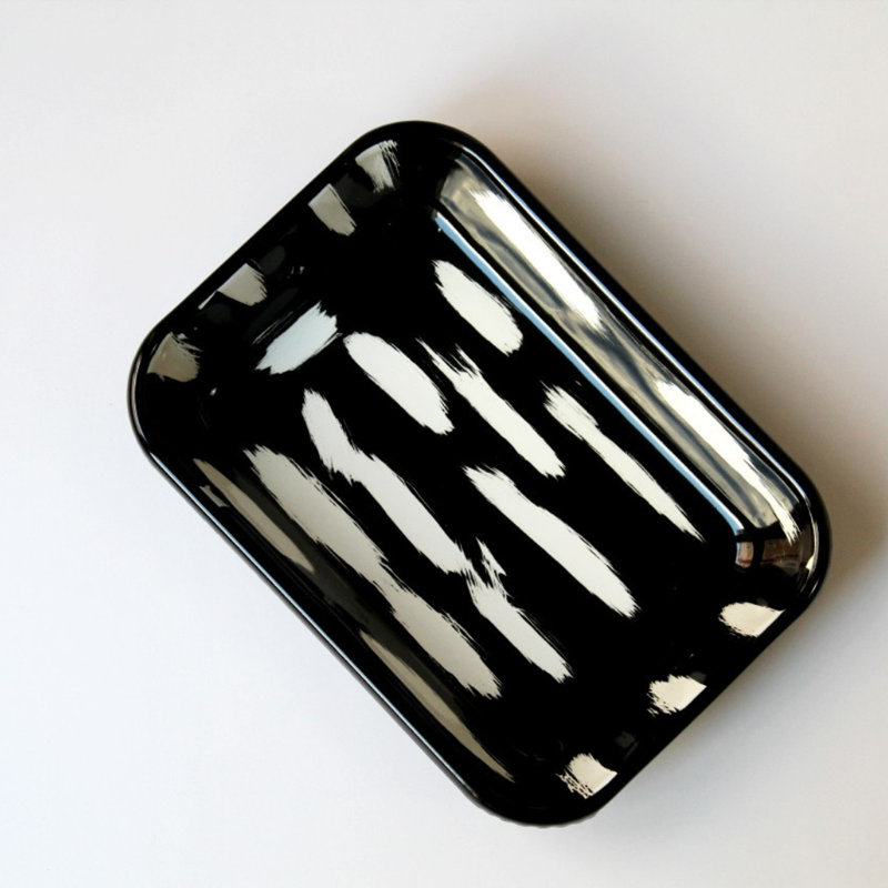 Elifle Enamelware Platter, Black