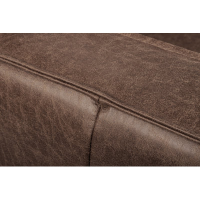 3 Seater Fabric and Leather Sofa