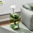  Acrylic End Table, Narrow Slide Sofa Side Table with 2-Tier Storage Shelf, Modern Small Space Nightstand for Living Room Bedroom Porch Accent Furniture-215975467