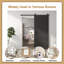 36inx84in. Fully Assembled Laminated Black MDF Modern Sliding Barn Door With Hardware Kit