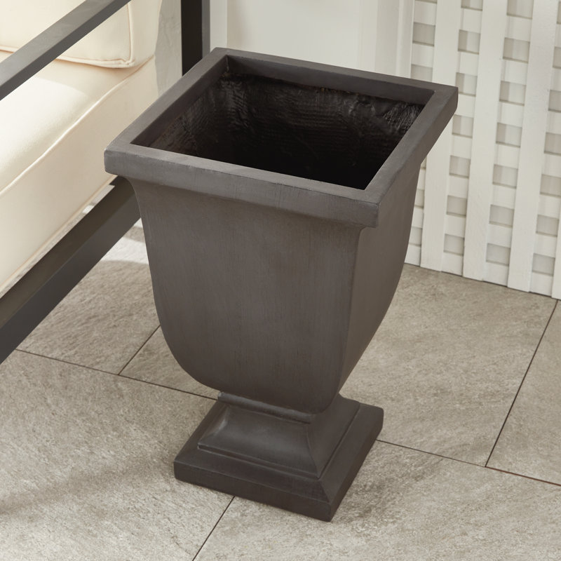 Beckett Concrete Composite Planter, 21.5"H x 14.5"W x 14.5"D