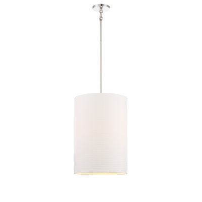 Latitude Run Palmetto Polished Nickel Pendant Light