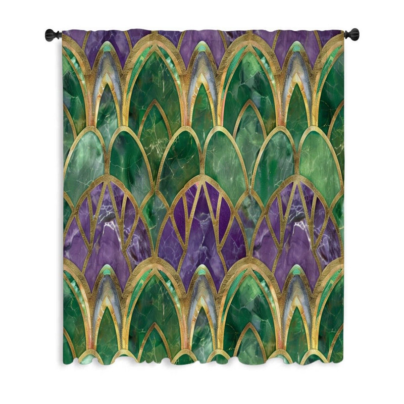 Hirondina Sheer Curtain Single Panel, 50" W x 84" L