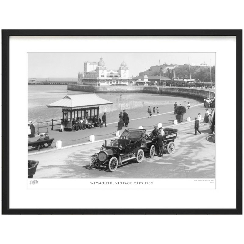 Weymouth, Vintage Cars 1909 by Francis Frith - Single Picture Frame Print, 28cm H x 36cm W x 2.3cm D