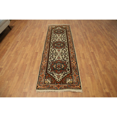 Geometric Traditional Indian Runner Rug 3x8