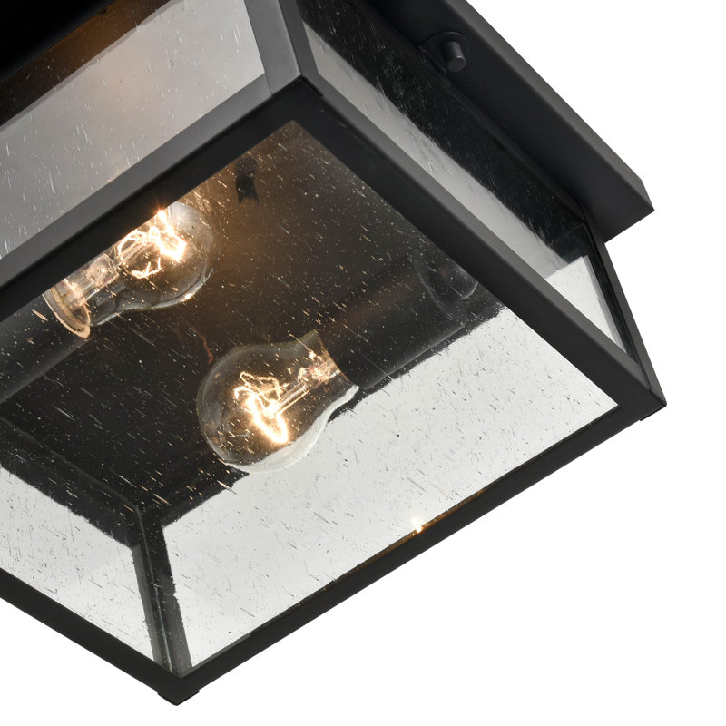 2 lumières 12 po Bronze thermolaqué pour l'extérieur, Noir
