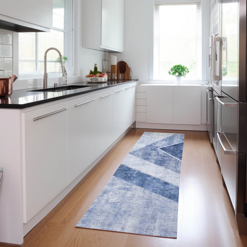 Tapis intérieur / extérieur avec envers antidérapant Berthine, Tapis de couloir 2 pi 3 po x 7 pi 6 po