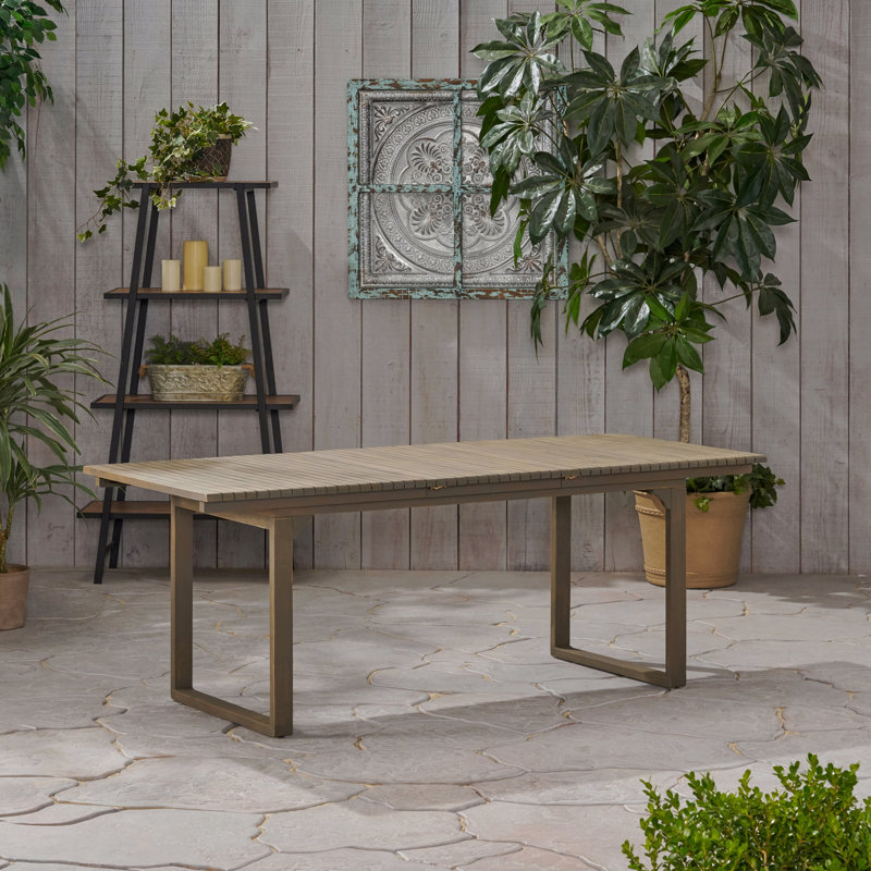 Outdoor Expandable Acacia Wood Dining Table
