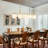 5-Light Mid-Century Opal Glass Bubble Linear Pendant