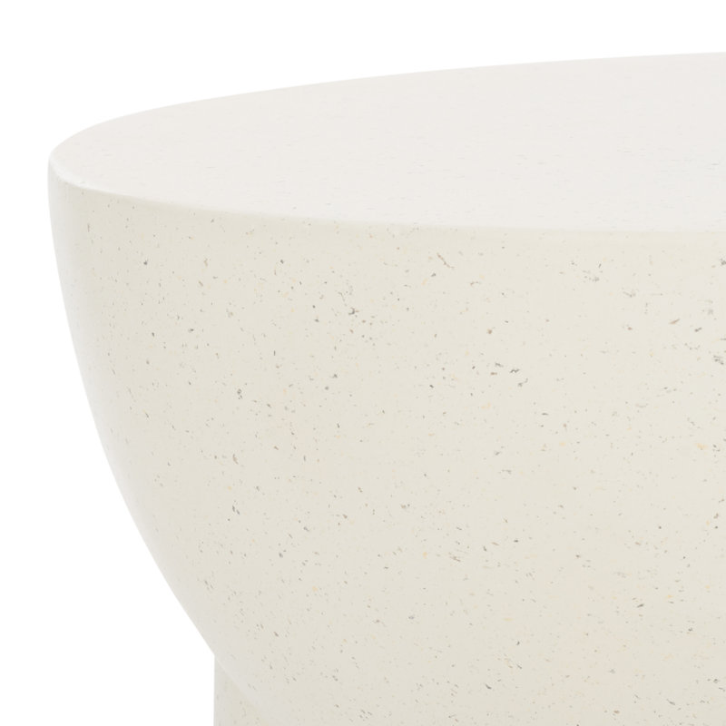 Kiheem Marble Top End Table, Cream