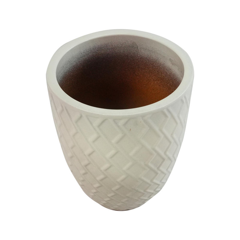 High-quality ceramic flower pots, Milk White