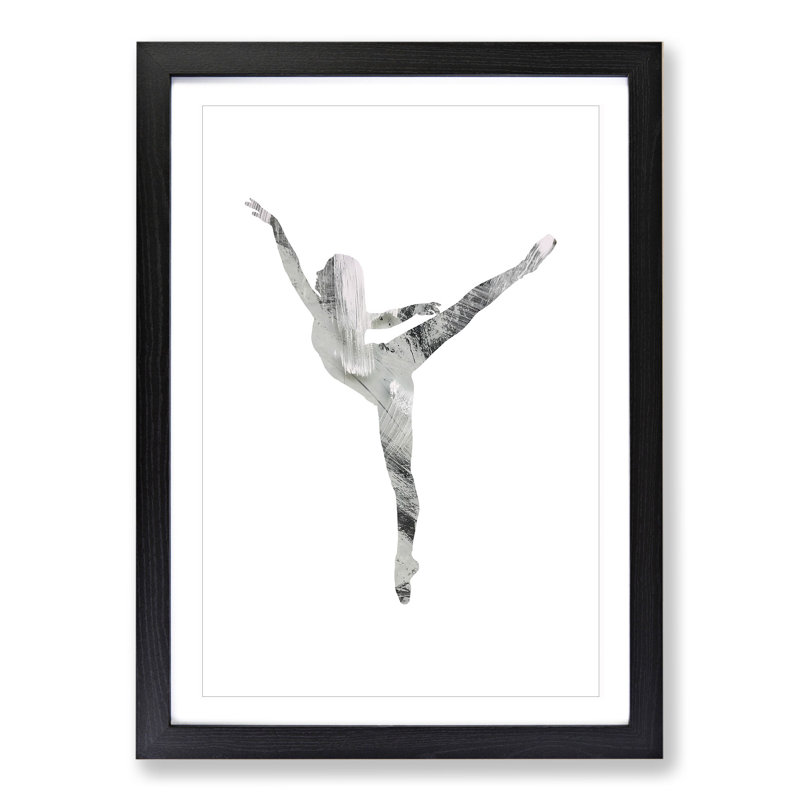 Painted Dancer - Picture Frame Graphic Art, Black Framed, 65cm H x 48cm W x 2cm D