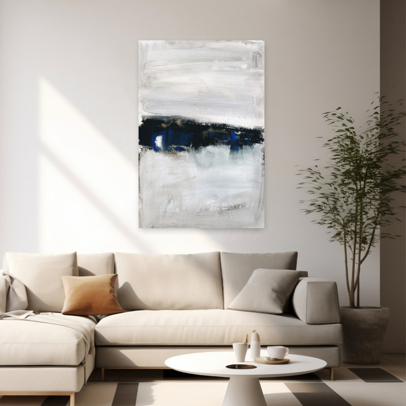 Art contemporain, art contemporain minimaliste abstrait, H 60 po x l 40 po