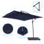 Parasol d'extérieur décalé 8,2 x 8,2 pi avec base, parasol suspendu en porte-à-faux extérieur pour terrasse, bord de piscine et patio-254084009