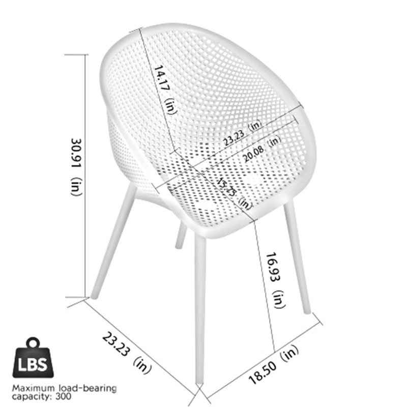 2-Piece Set of Contemporary Lounge Chairs – Crafted from Durable All-Weather PP Plastic, Perfect for Indoor & Outdoor Use