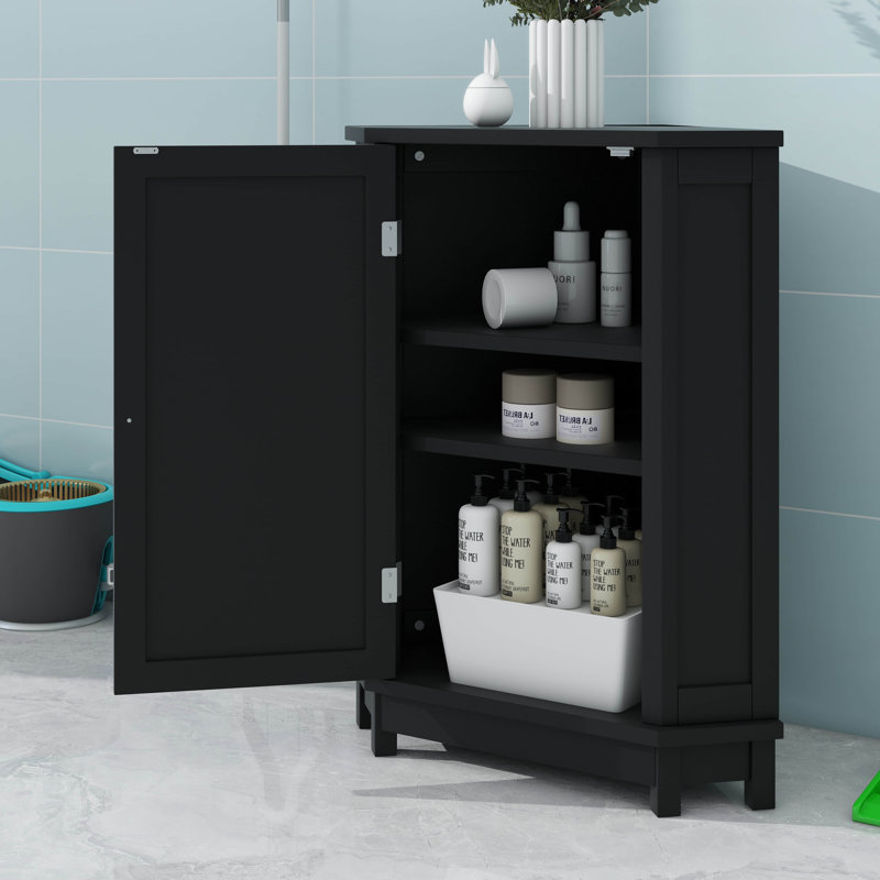 Home Corner Storage Cabinet, Bathroom Triangle Floor Cabinet, Adjustable Shelf