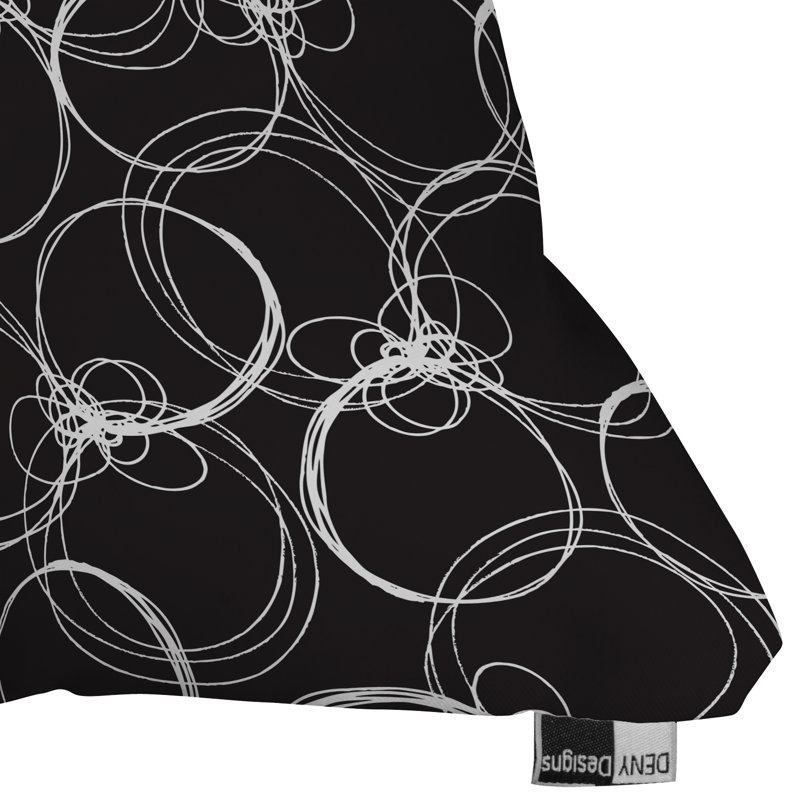 Housse de coussin carré et insert, 20 po x 20 po, Noir