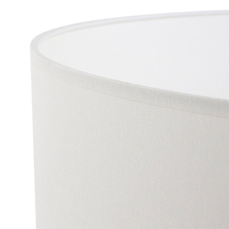 20cm H Linen Drum Lamp Shade ( Uno ) in White