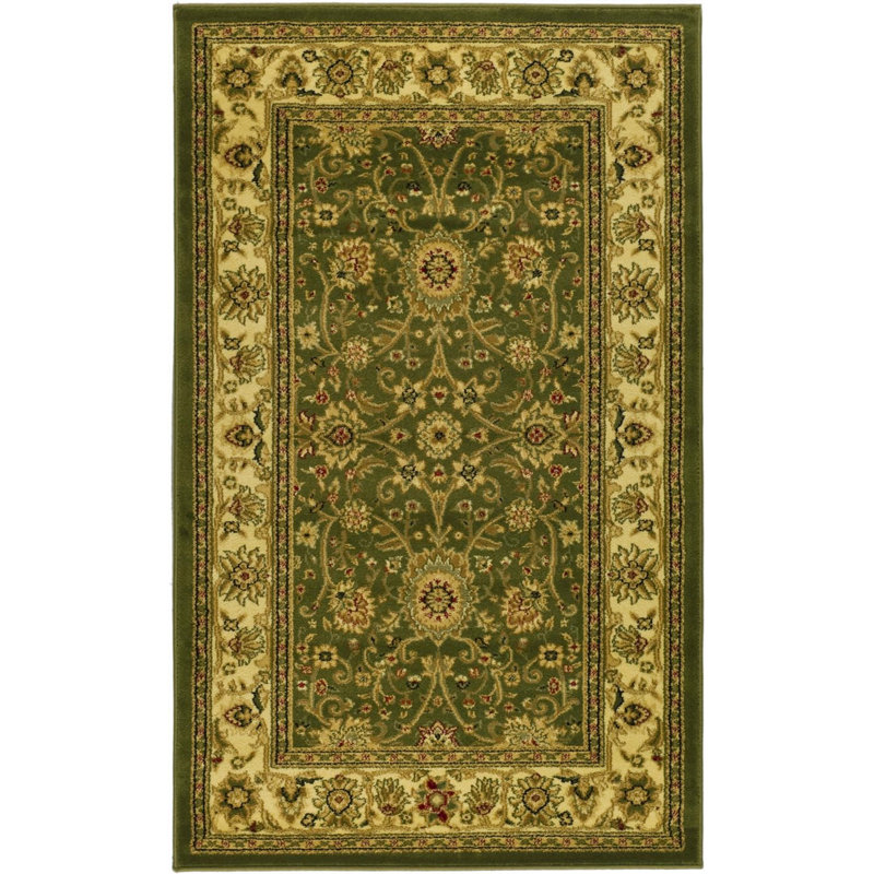 Berrywood Oriental Area Rug, Round 122 cm, Green