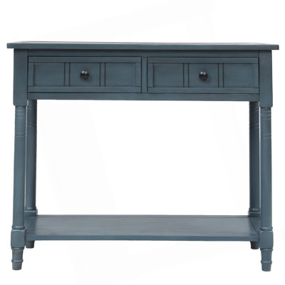Daisy Series Console Table Traditional Design With Two Drawers And Bottom Shelf by Red Barrel Studio