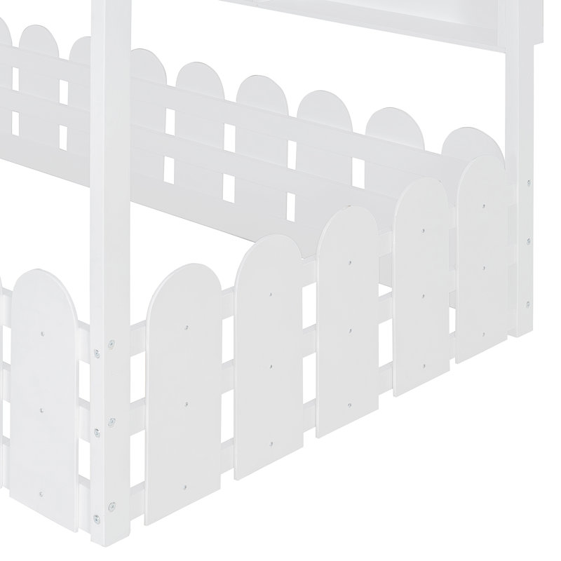 Lit simple pour enfants Montessori, Lit simple, Blanc